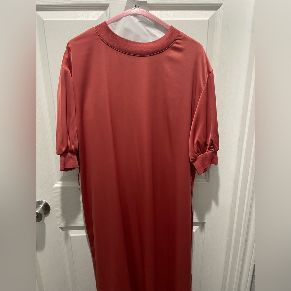 WHO WHAT WEAR CORAL DRESS